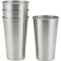 Munio Brushed Stainless Beer Pint Cup 16 oz 4 Pack
