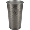 Munio Single-Wall Stainless Steel Beer Cup 20 fl oz Gunmetal Hammered Finish - Product view