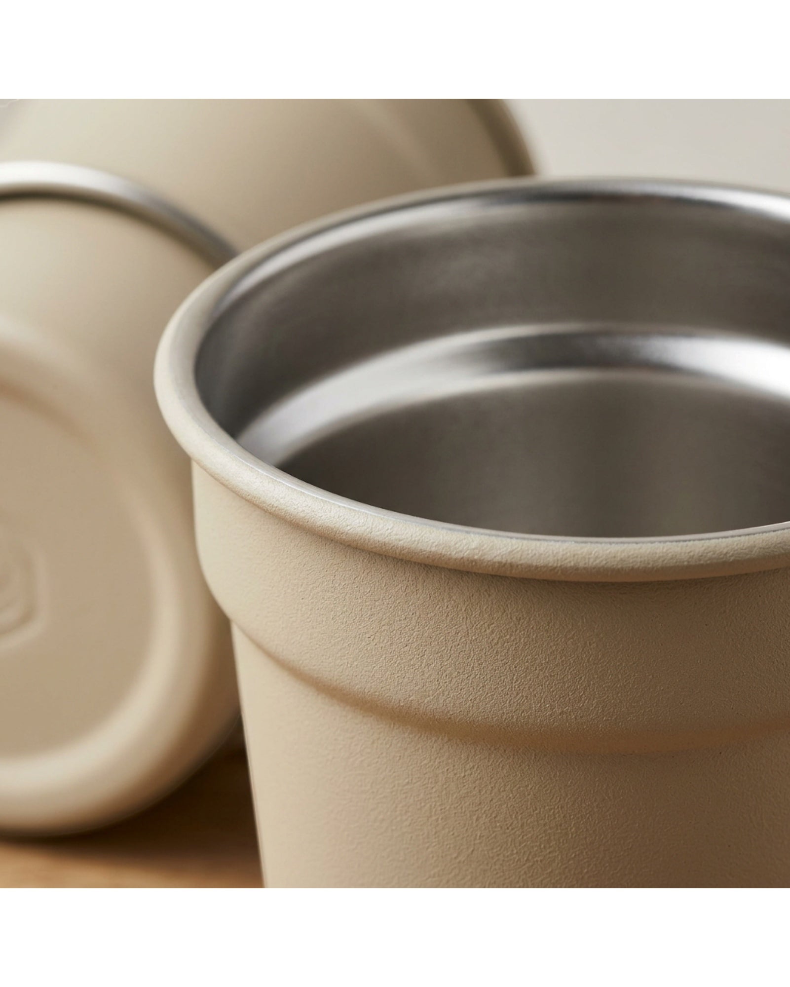 Munio Stackable Stainless Camp Beer Cups Sand 12 oz 6 Pack