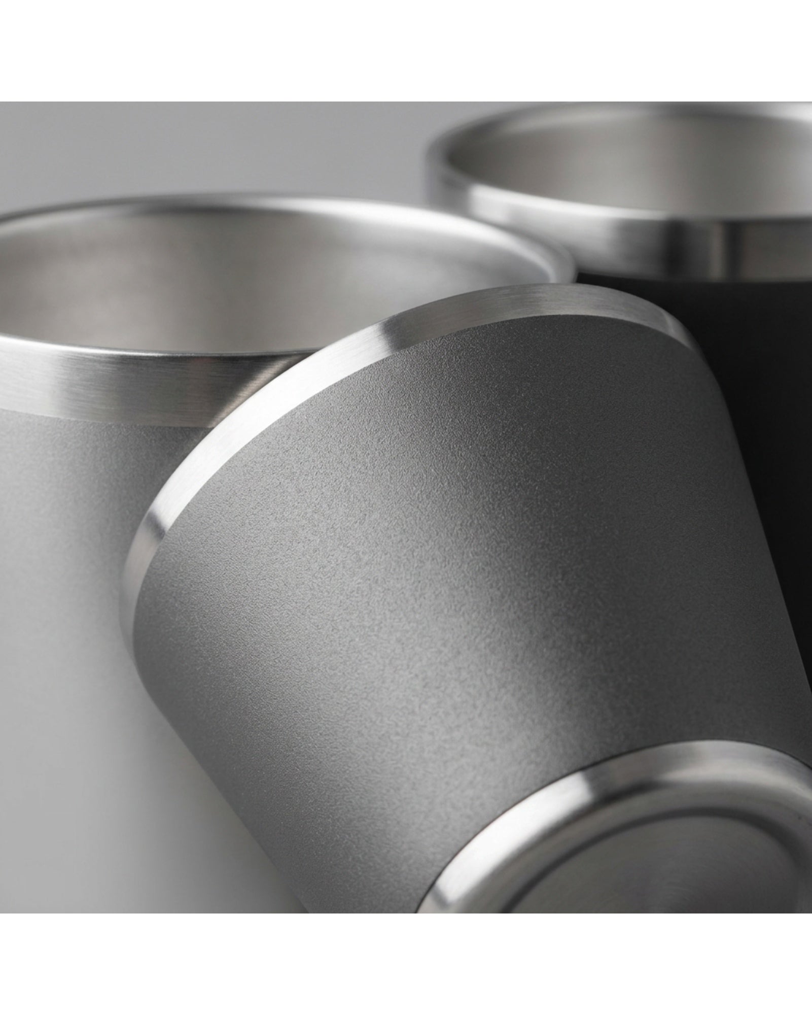 Munio Tapered Stainless Ale Cup Graphite 18 oz Pair